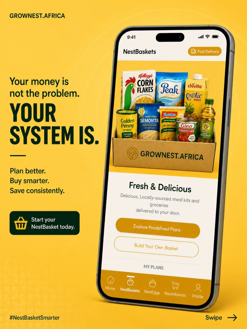 NestBaskets app screen